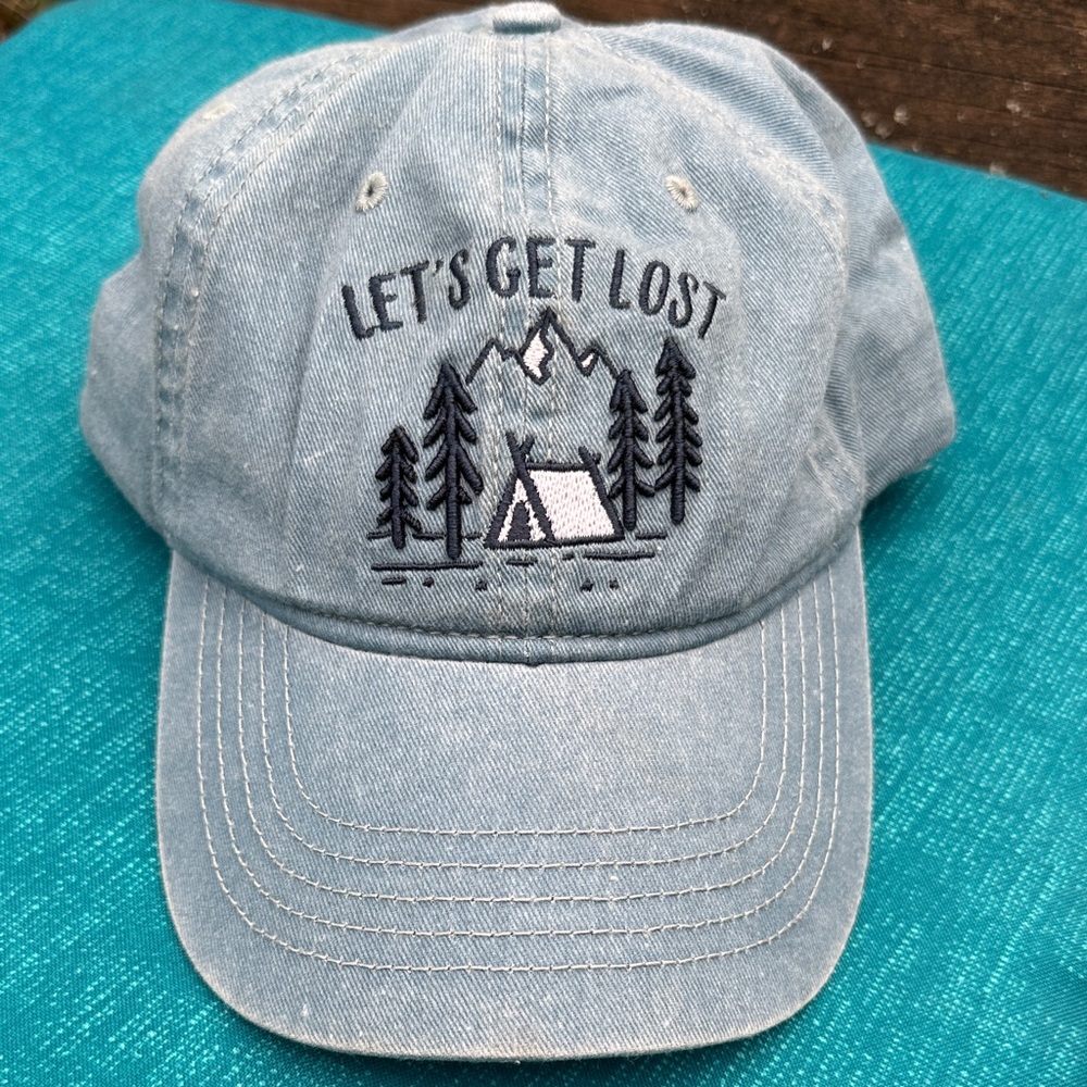 Blue 'Let's‎ Get Lost' Cap